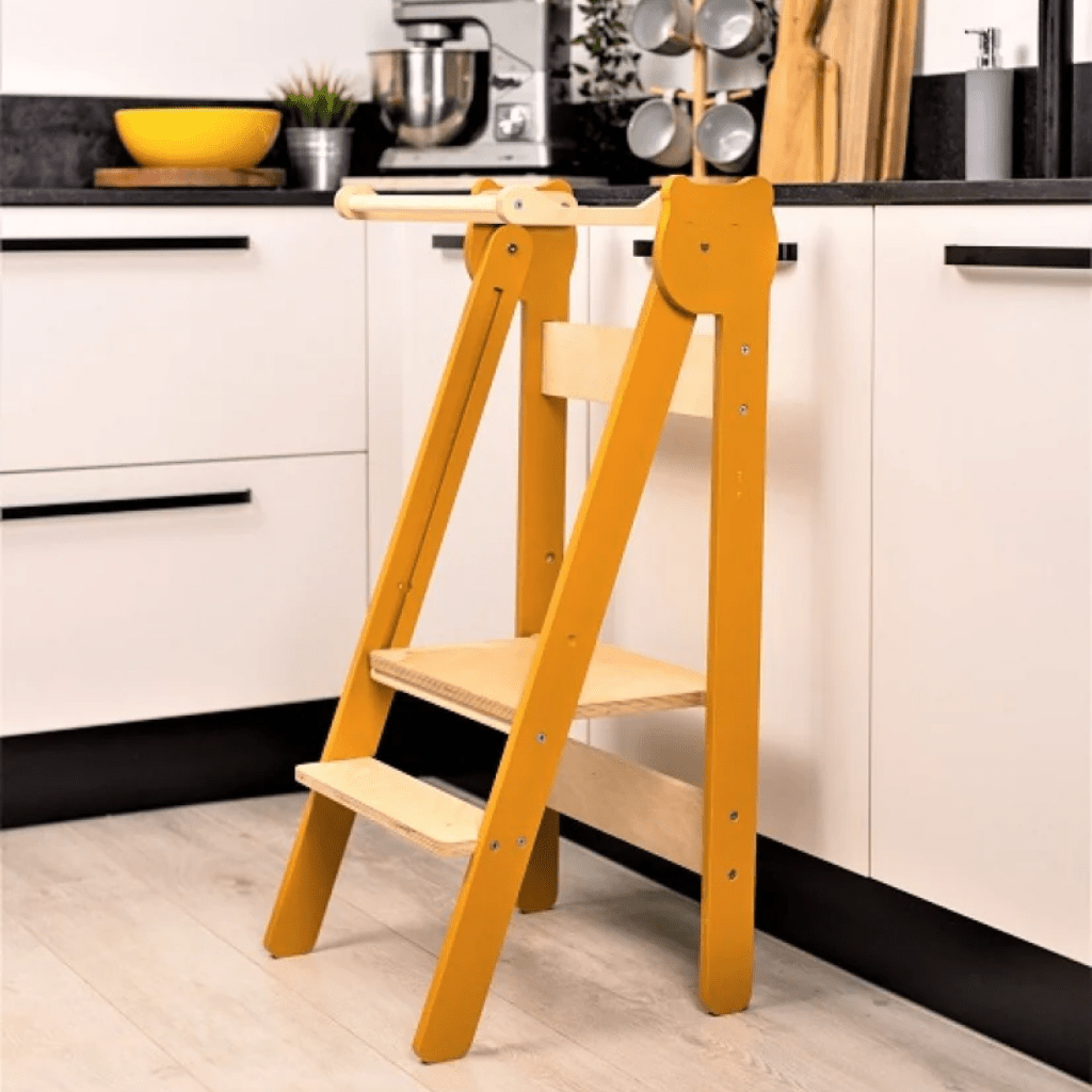 Tour d’Observation Montessori Compacte et Sécurisée en Terracota/Bois | Motricidade Tinitto – Fabrication européenne