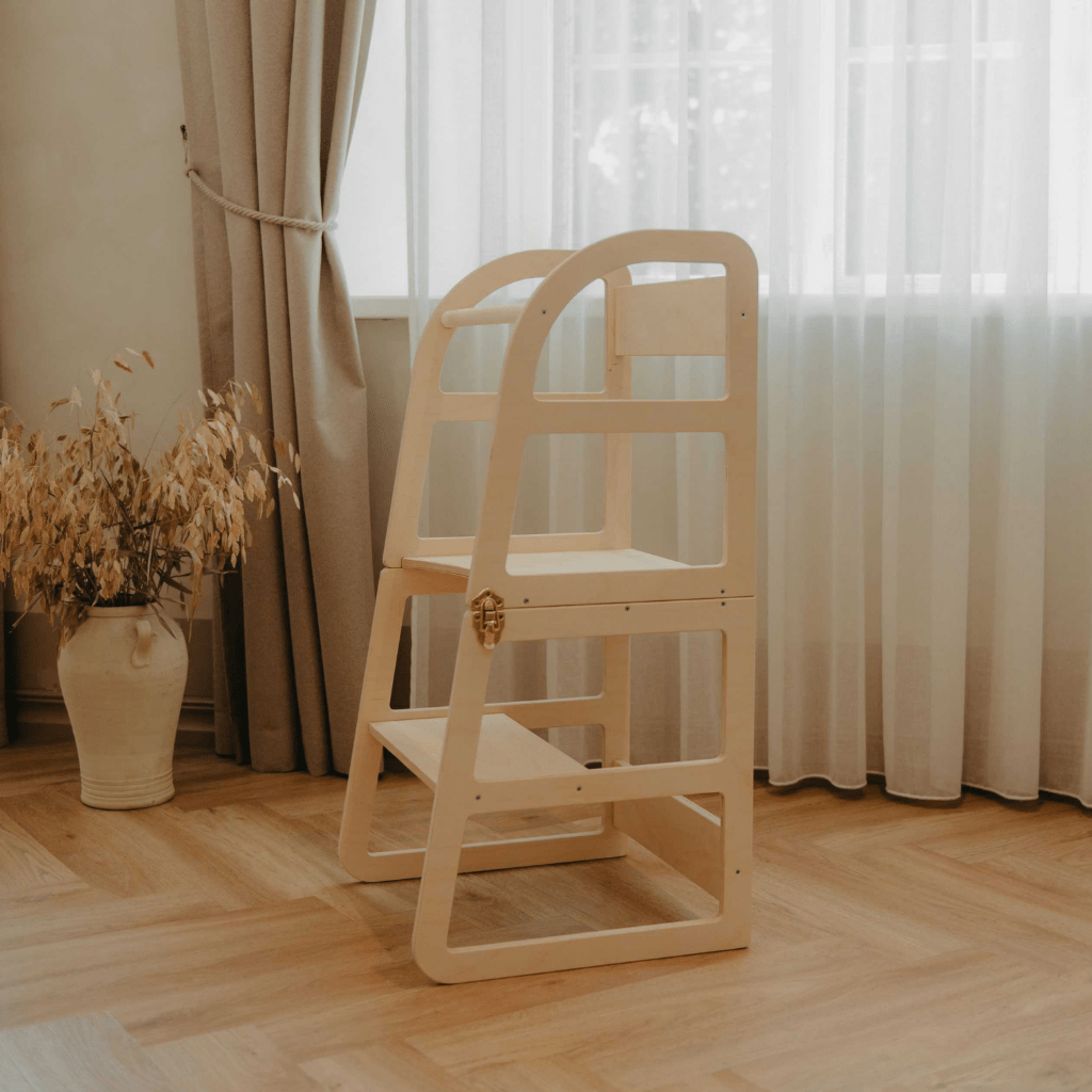 Tour d'Observation Transformable "Sleekstep" – 2 - en - 1 Tour & Bureau (leg&go) en Noir | Motricidade Tinitto – Fabrication européenne