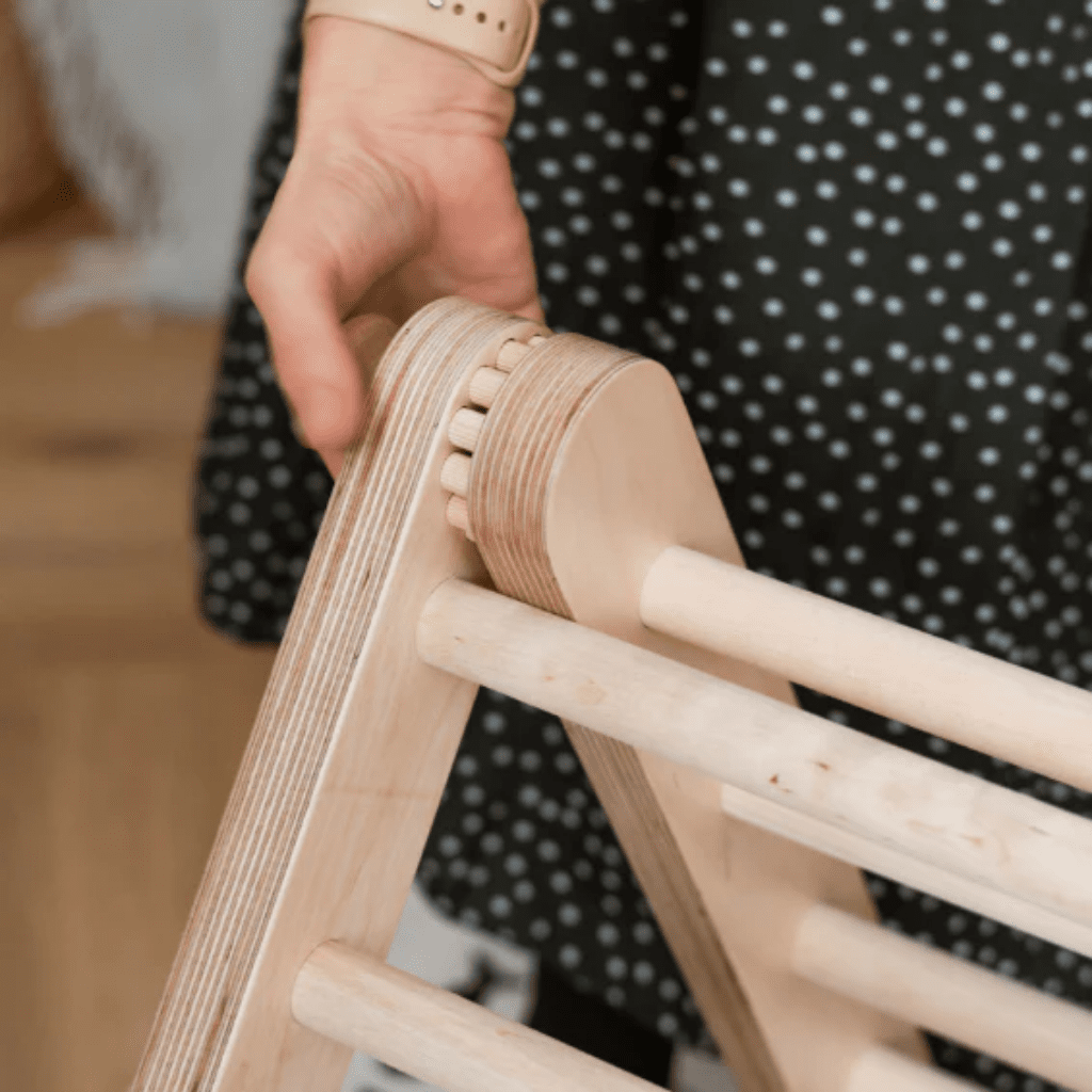 Pikler Triângulo de escalada de 2 segmentos com rampa deslizante/escalada | Motricidade Tinitto – Fabricação europeia