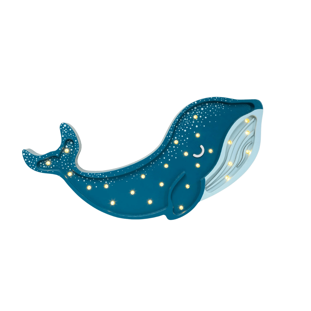 Veilleuse Baleine en Bois de Pin en Bleu | Decoração Tinitto – Fabrication européenne