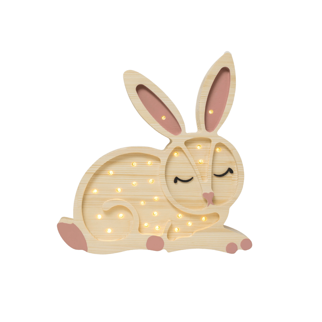 Veilleuse Lapin en Bois de Pin en Brun | Decoração Tinitto – Fabrication européenne