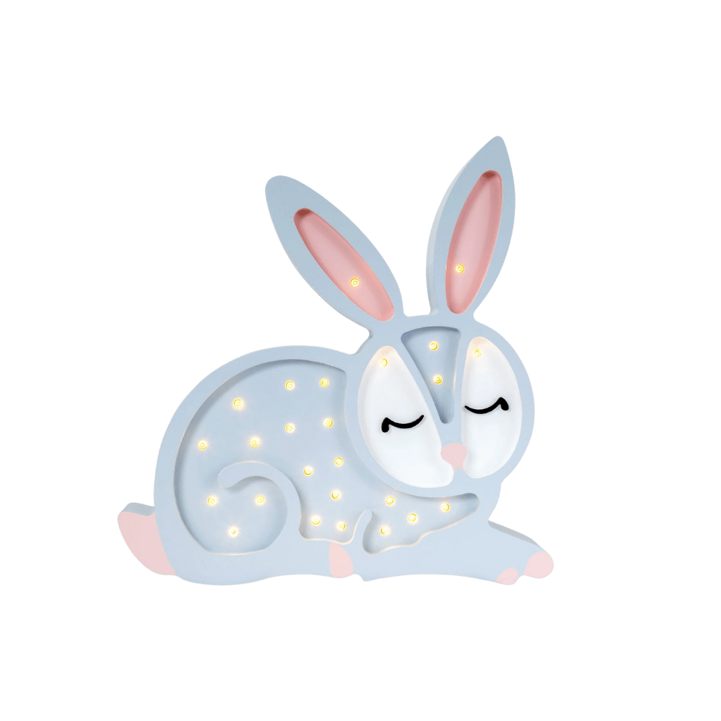Veilleuse Lapin en Bois de Pin en Gris clair | Decoração Tinitto – Fabrication européenne
