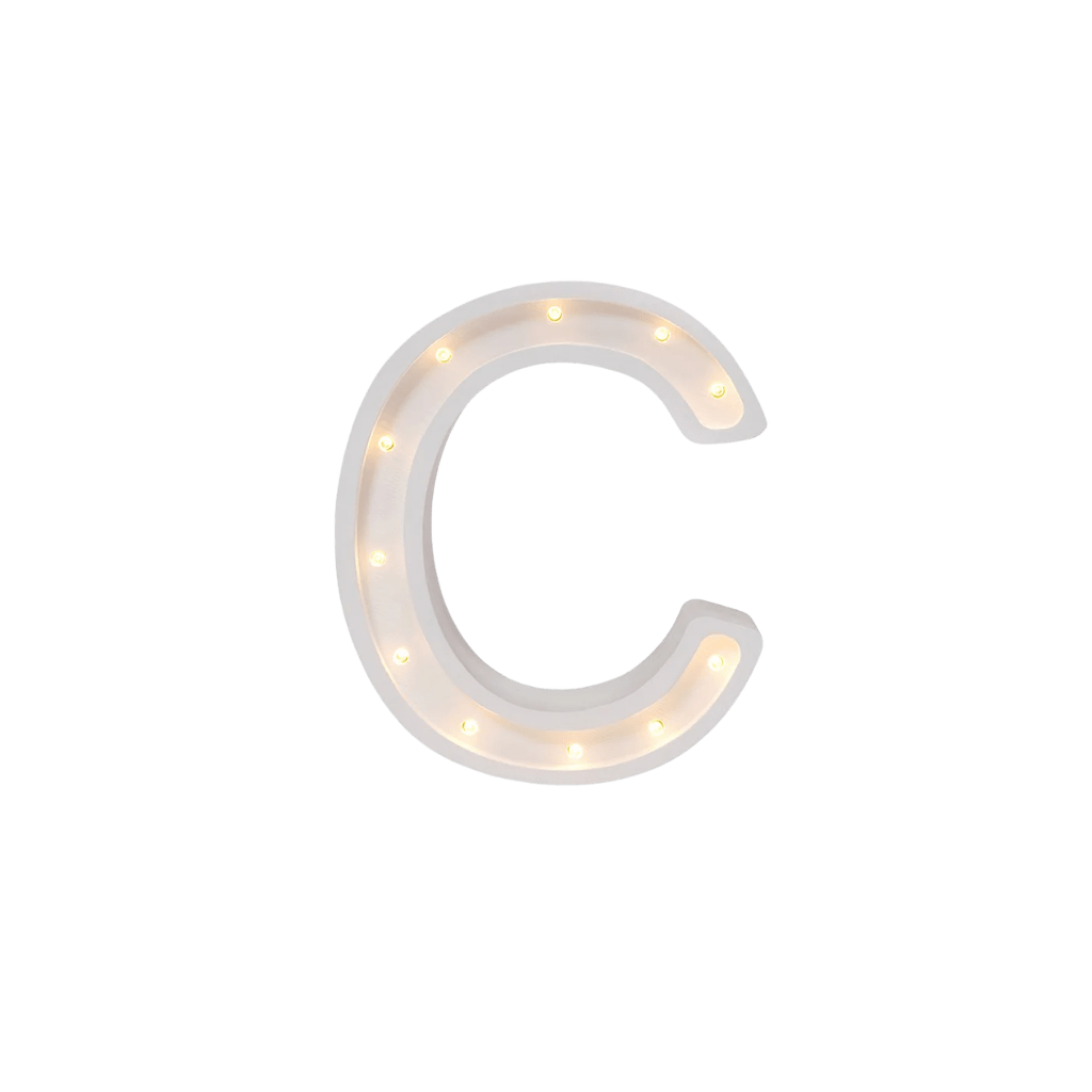 Veilleuse Lettre "C" en Bois de Pin en S | Decoração Tinitto – Fabrication européenne