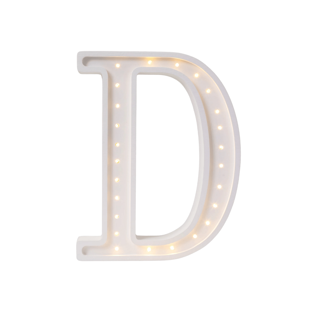 Veilleuse Lettre "D" en Bois de Pin en L | Decoração Tinitto – Fabrication européenne