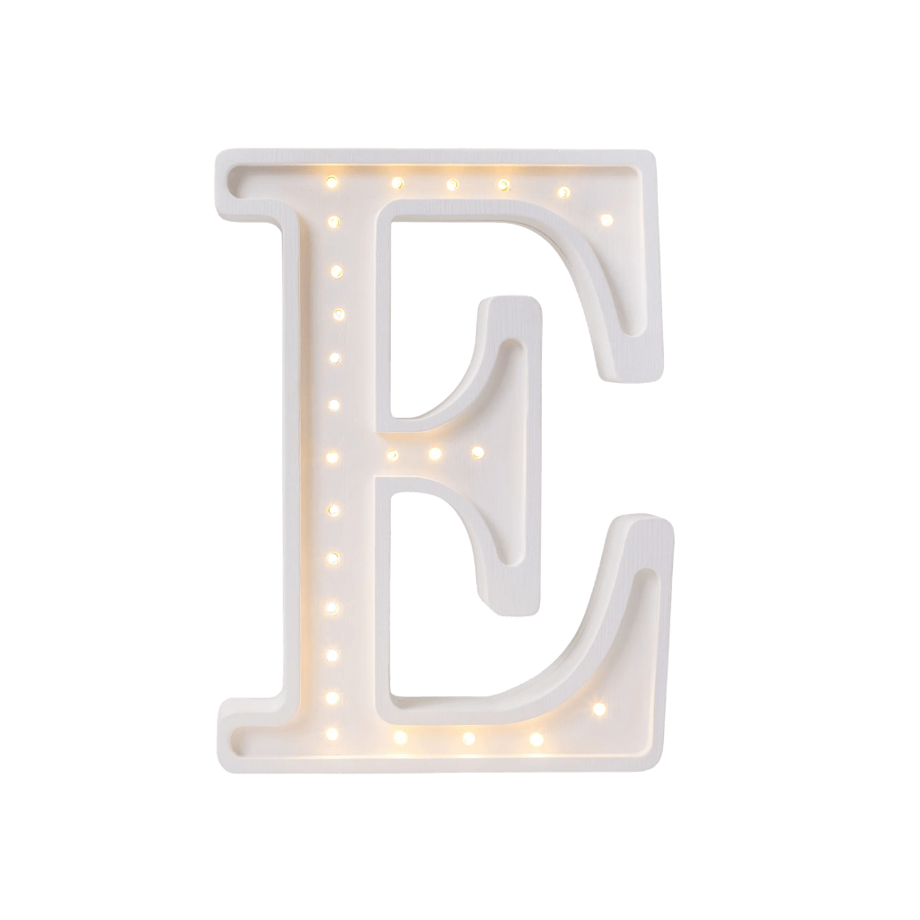 Veilleuse Lettre "E" en Bois de Pin en L | Decoração Tinitto – Fabrication européenne