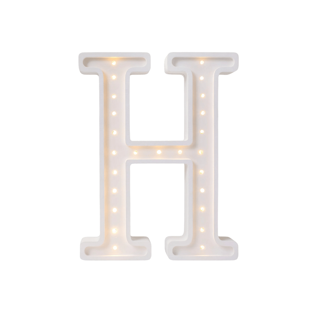 Veilleuse Lettre "H" en Bois de Pin en L | Decoração Tinitto – Fabrication européenne