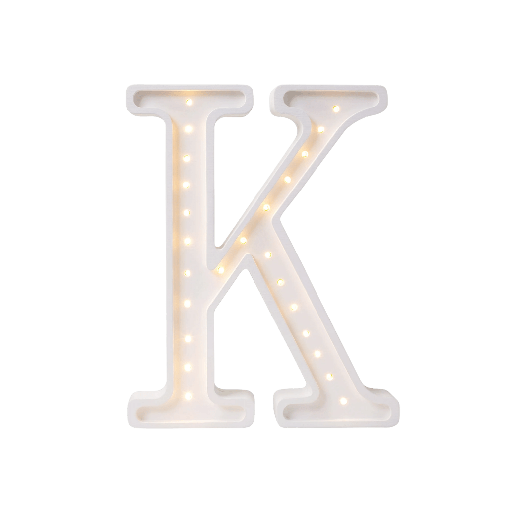 Veilleuse Lettre "K" en Bois de Pin en L | Decoração Tinitto – Fabrication européenne