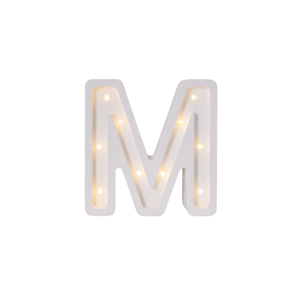 Veilleuse Lettre "M" en Bois de Pin en S | Conforto Tinitto – Fabrication européenne