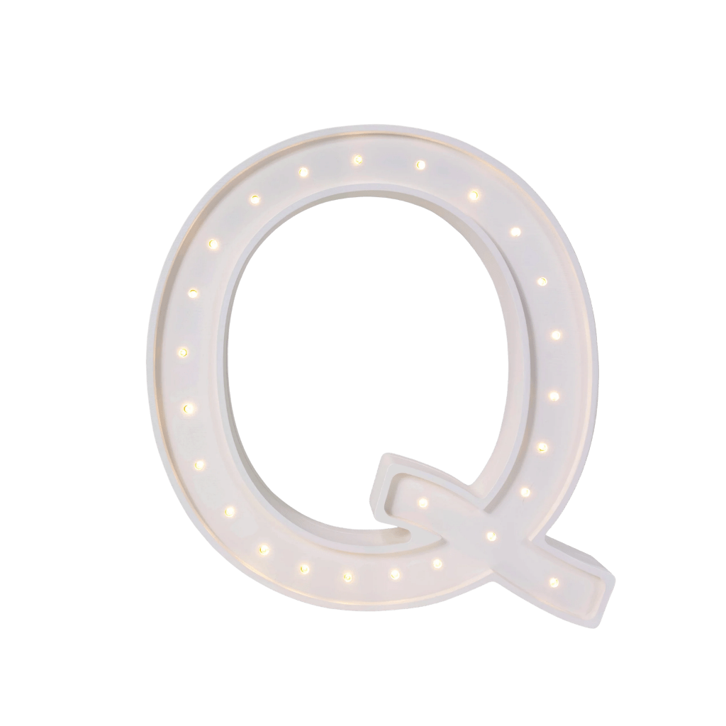 Veilleuse Lettre "Q" en Bois de Pin en L | Decoração Tinitto – Fabrication européenne