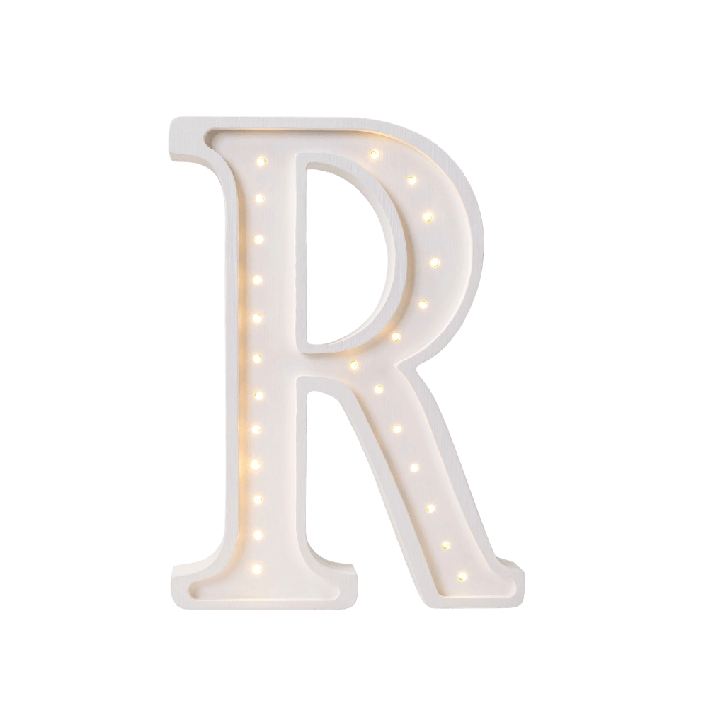 Veilleuse Lettre "R" en Bois de Pin en L | Decoração Tinitto – Fabrication européenne