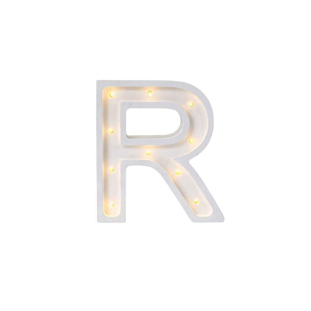 Veilleuse Lettre "R" en Bois de Pin en S | Decoração Tinitto – Fabrication européenne