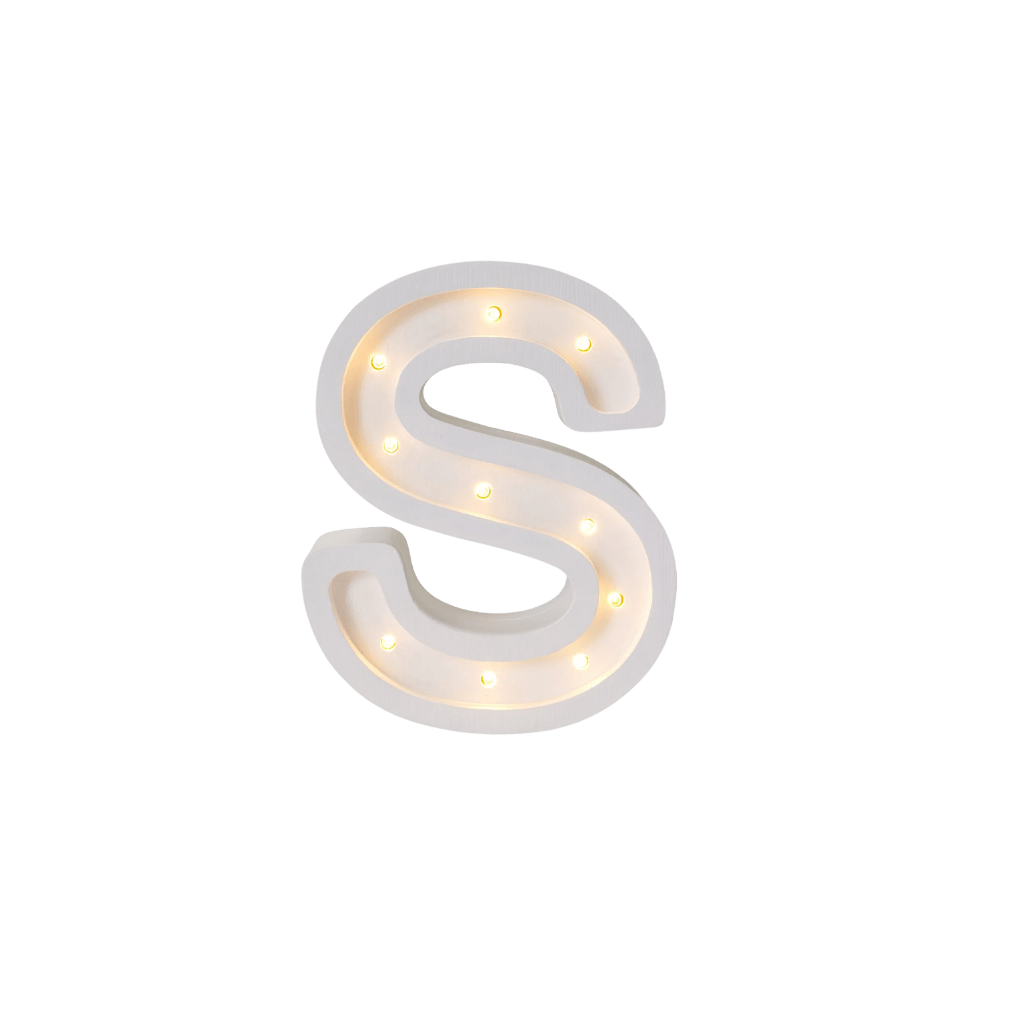 Veilleuse Lettre "S" en Bois de Pin en S | Decoração Tinitto – Fabrication européenne
