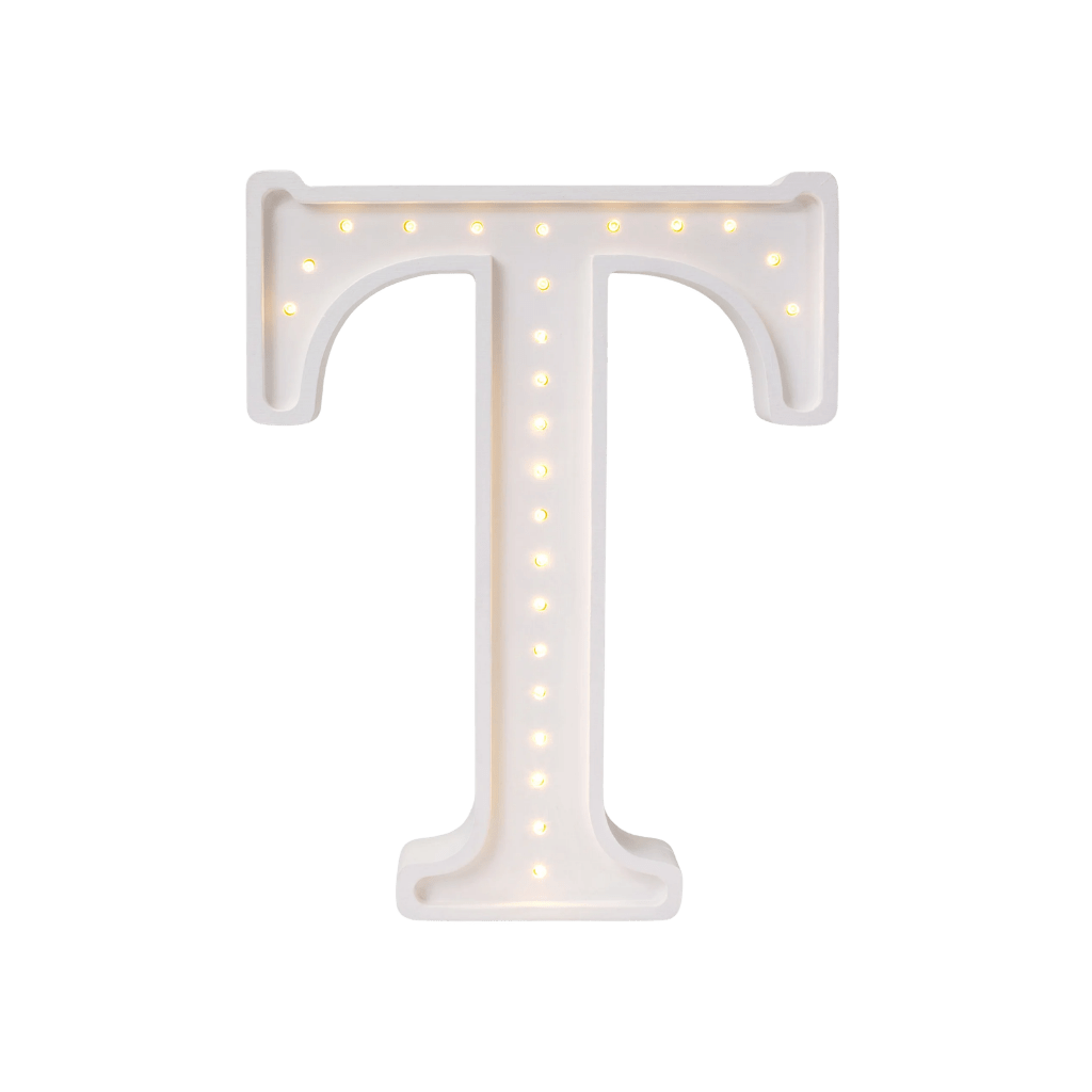 Veilleuse Lettre "T" en Bois de Pin en L | Decoração Tinitto – Fabrication européenne