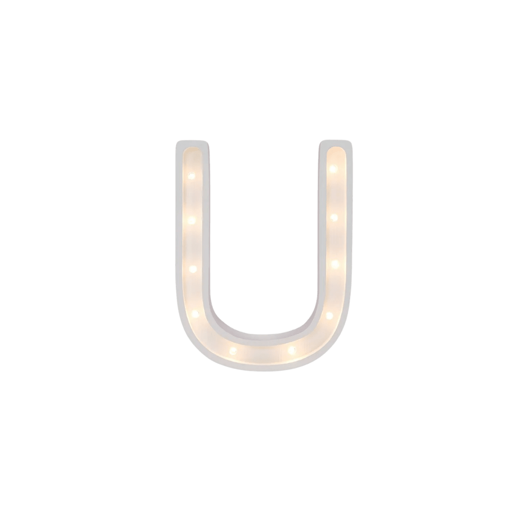Veilleuse Lettre "U" en Bois de Pin en S | Decoração Tinitto – Fabrication européenne