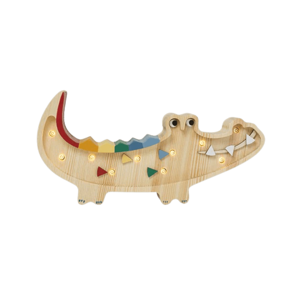 Veilleuse Mini Crocodile en Bois de Pin en Bois | Decoração Tinitto – Fabrication européenne