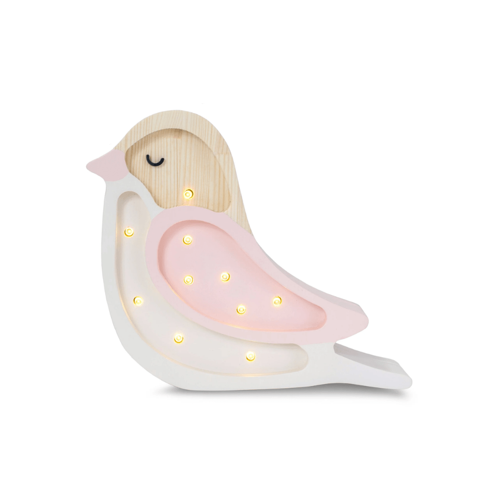 Veilleuse Mini Oiseau en Bois de Pin en Rose | Decoração Tinitto – Fabrication européenne