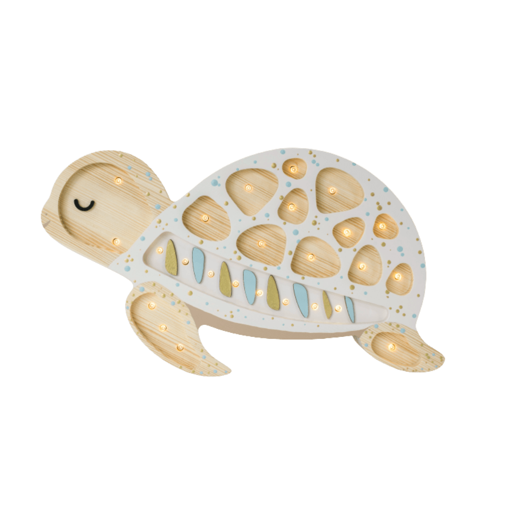 Veilleuse Tortue en Bois de Pin en Albino | Conforto Tinitto – Fabrication européenne