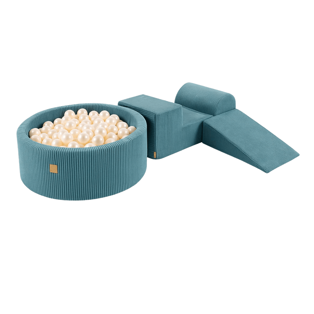 Aire de Jeux Modulable avec Piscine à Balles Turquoise en | Motricidade Tinitto – Fabrication européenne