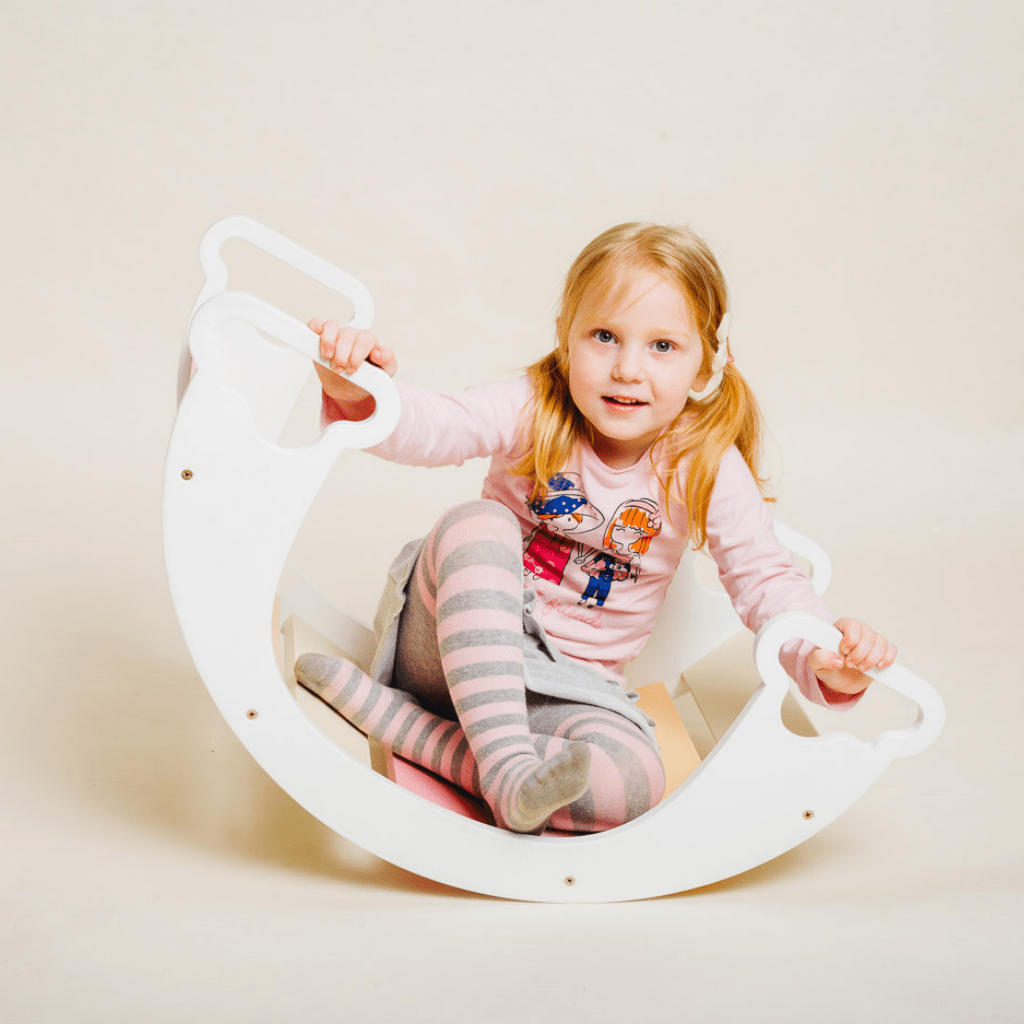 Arche d'Escalade & Balancelle "The Sway" – Arc - en - Ciel (Montessori) en Blanc / Rainbow | Motricidade Tinitto – Fabrication européenne