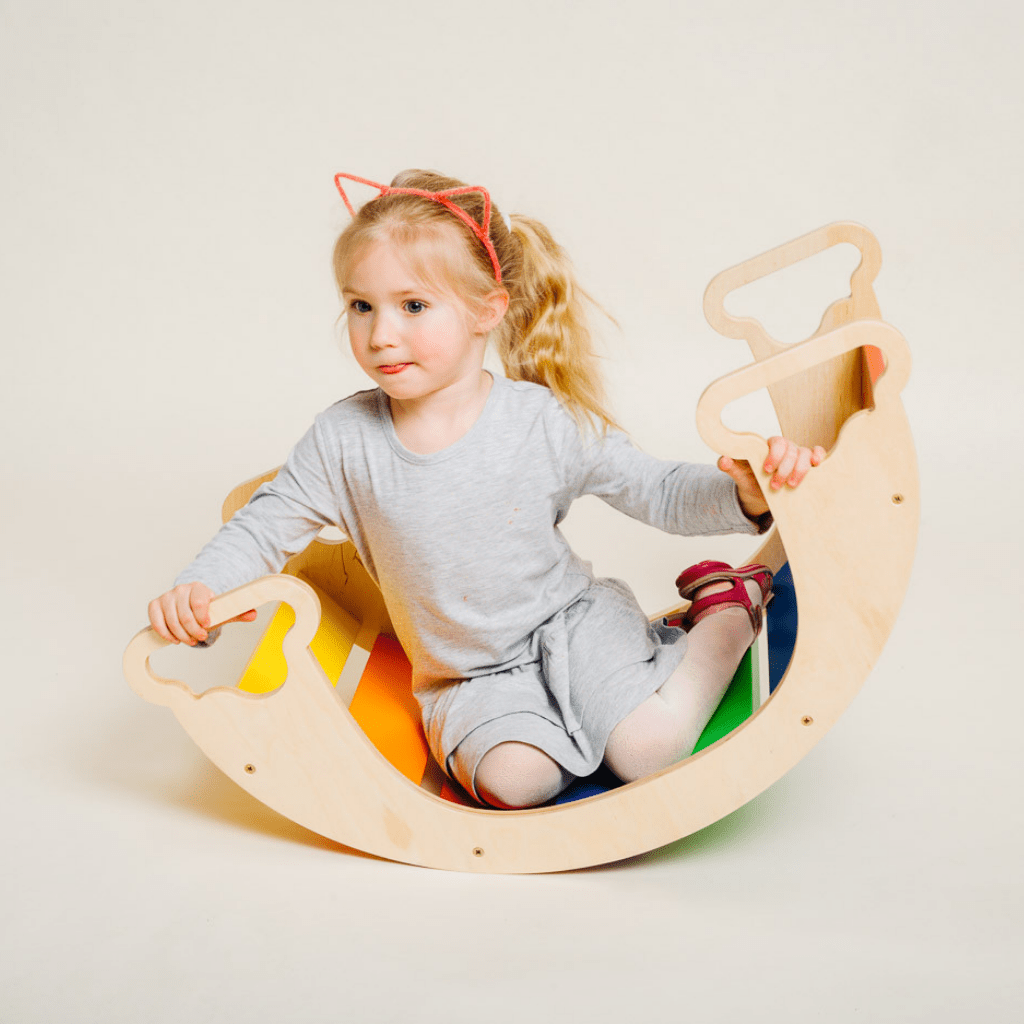 Arche d'Escalade & Balancelle "The Sway" – Arc - en - Ciel (Montessori) en Bois | Motricidade Tinitto – Fabrication européenne