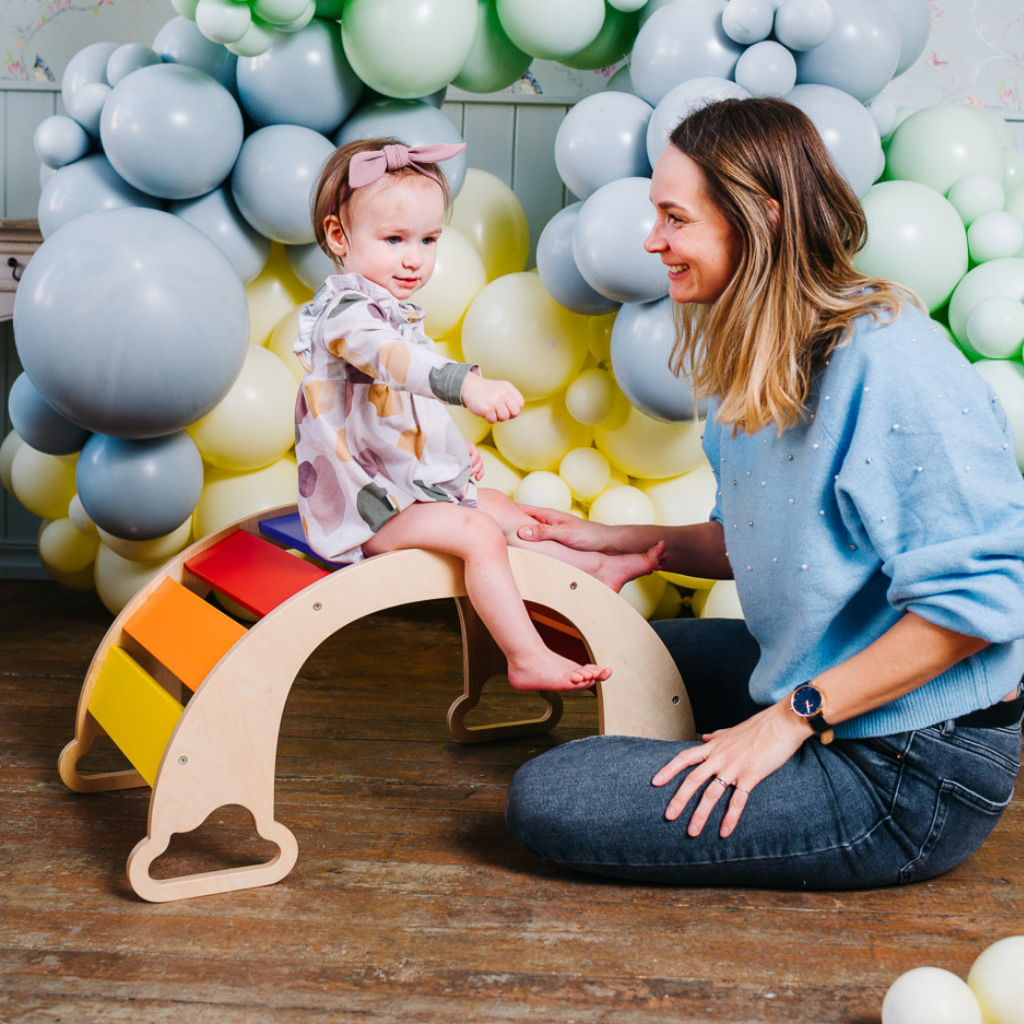 Arche d'Escalade & Balancelle "The Sway" – Arc - en - Ciel (Montessori) en Bois | Motricidade Tinitto – Fabrication européenne