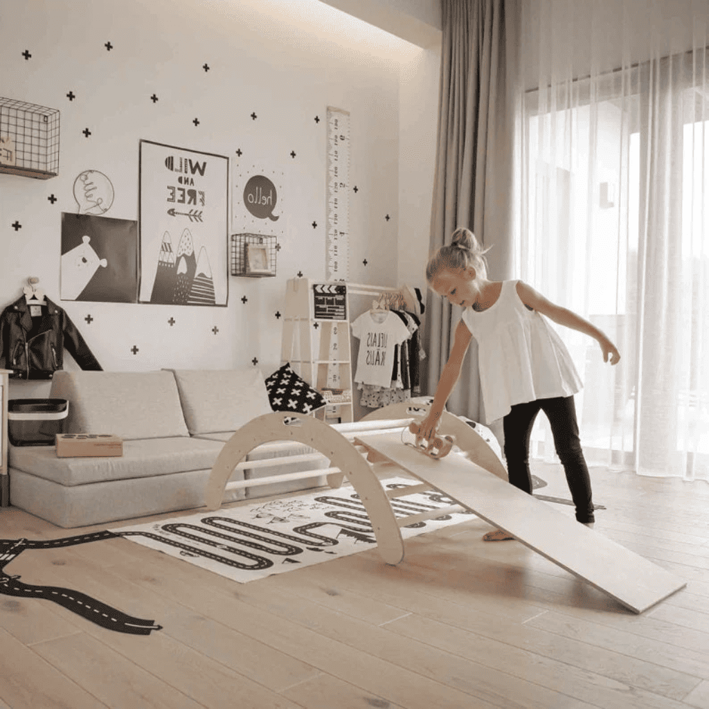 Arco de escalada Montessori com Rampa em | Motricidade Tinitto – Fabricação europeia