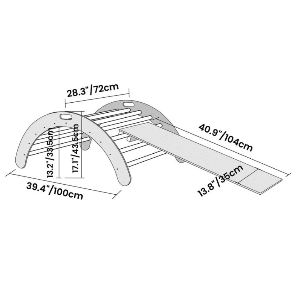Arco de escalada Montessori com Rampa em | Motricidade Tinitto – Fabricação europeia