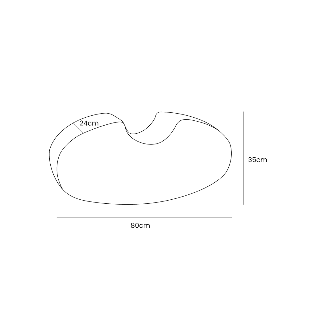 Forma de Feijão - Veludo Cru em | Motricidade Tinitto – Fabricação europeia