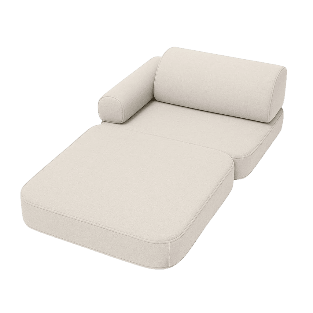 Sofá Outzy para ambientes externos e internos em veludo cotelê cinza escuro | Decoração Tinitto – Fabricação europeia