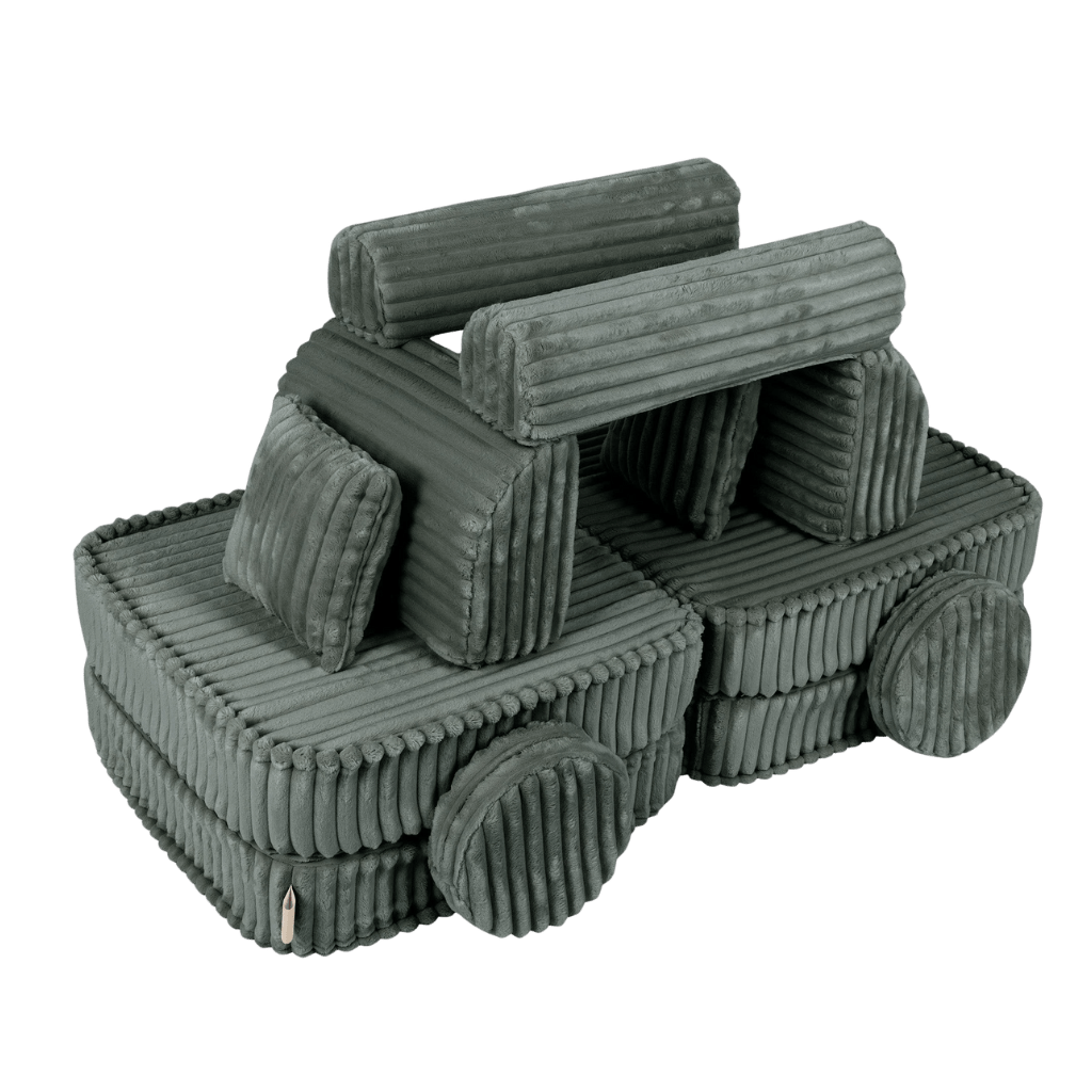 Sofá Modular Médio Infantil - Churros Forest Green en | Decoração Tinitto – Fabricação europeia