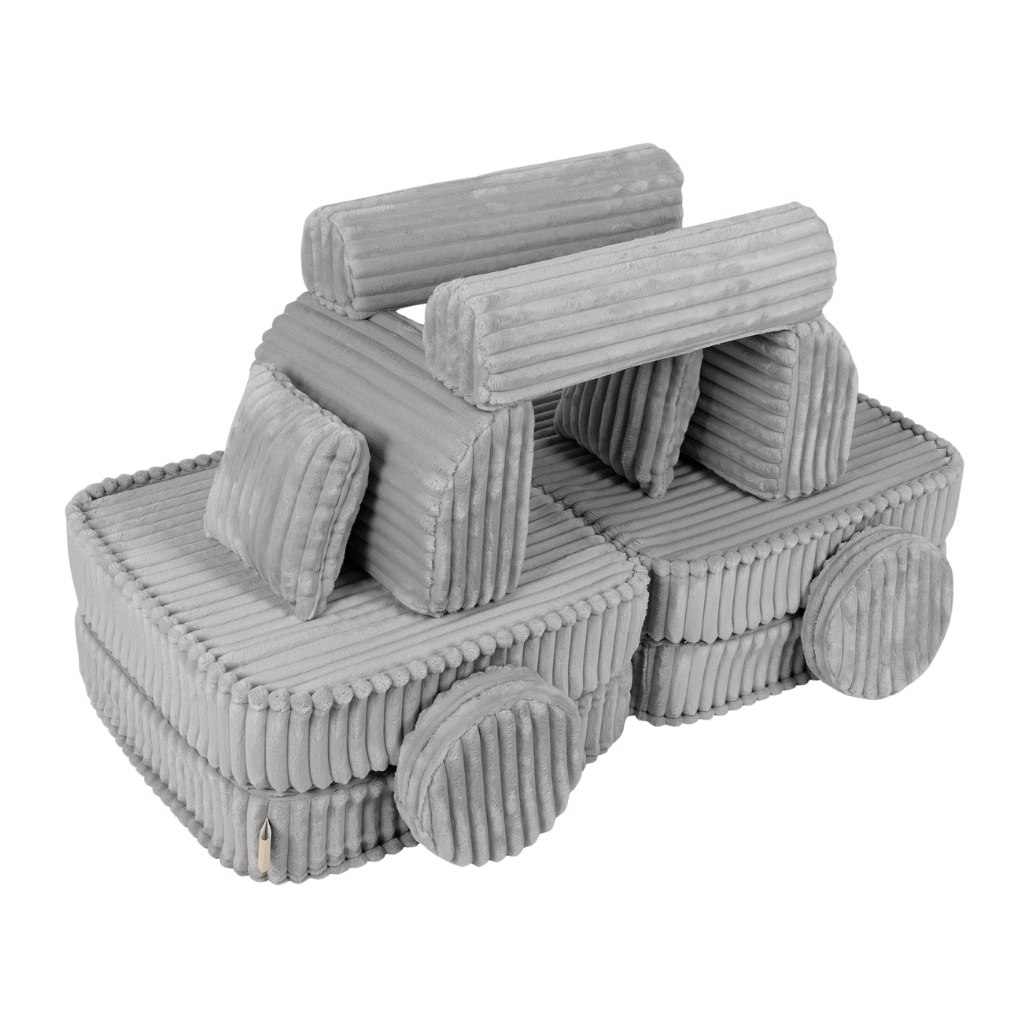 Sofá Modular Médio Infantil - Churros Moon Grey in | Decoração Tinitto – Fabricação europeia