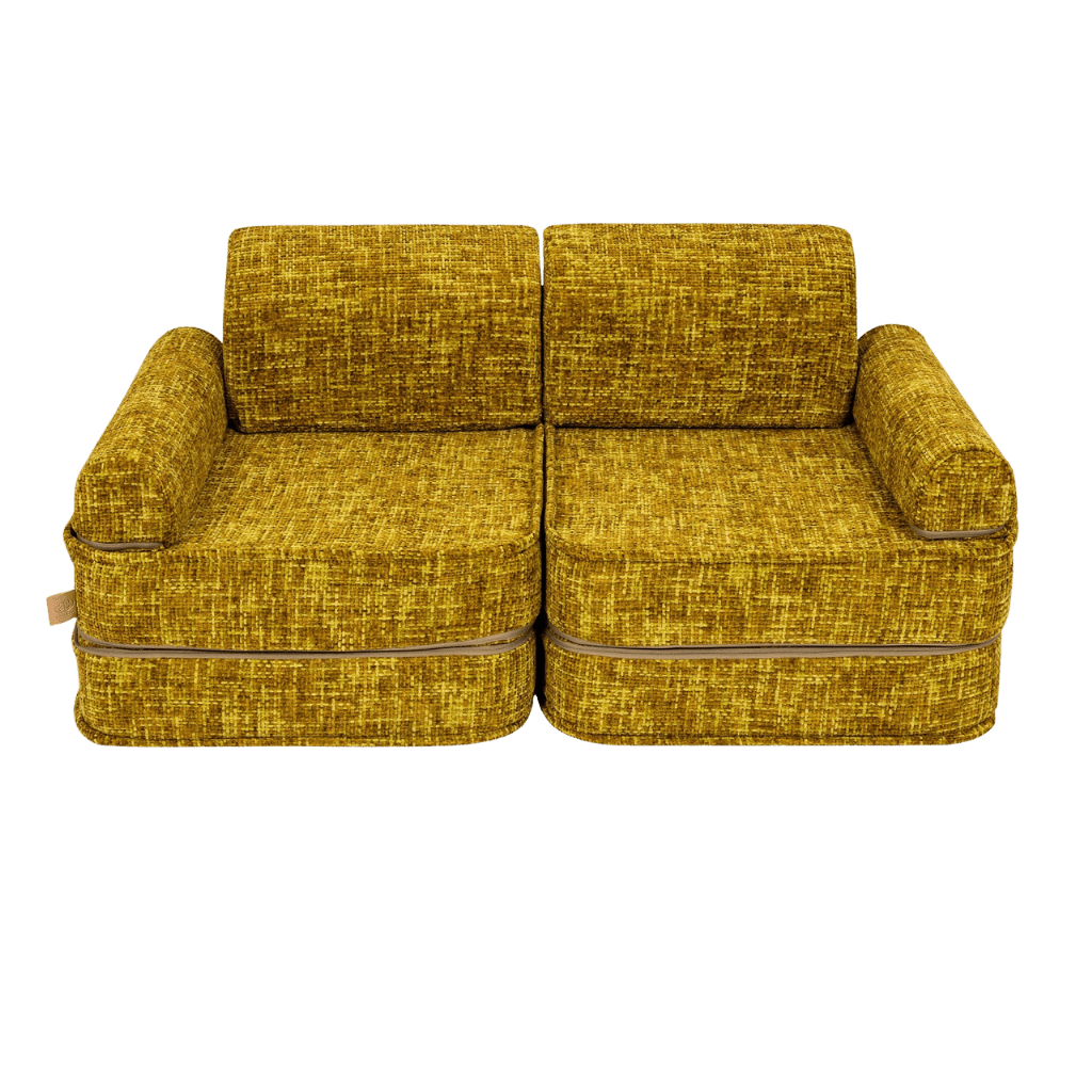 Sofá Modular Médio para Crianças - Tangle Honey Mustard em | Decoração Tinitto – Fabricação europeia