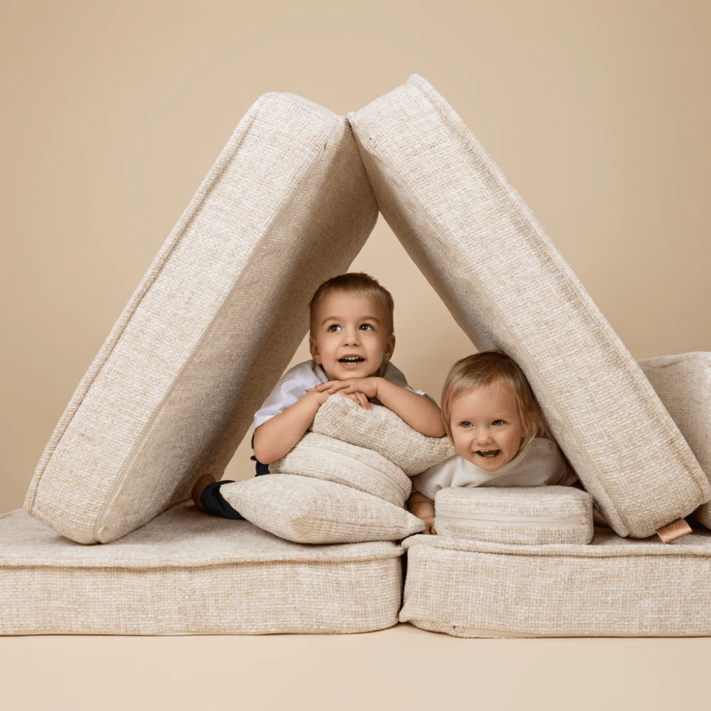 Sofá Modular Médio Infantil - Tangle Marshmallow Bege em | Decoração Tinitto – Fabricação europeia