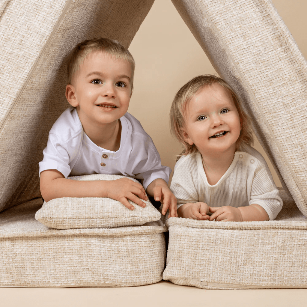 Sofá Modular Médio Infantil - Tangle Marshmallow Bege em | Decoração Tinitto – Fabricação europeia