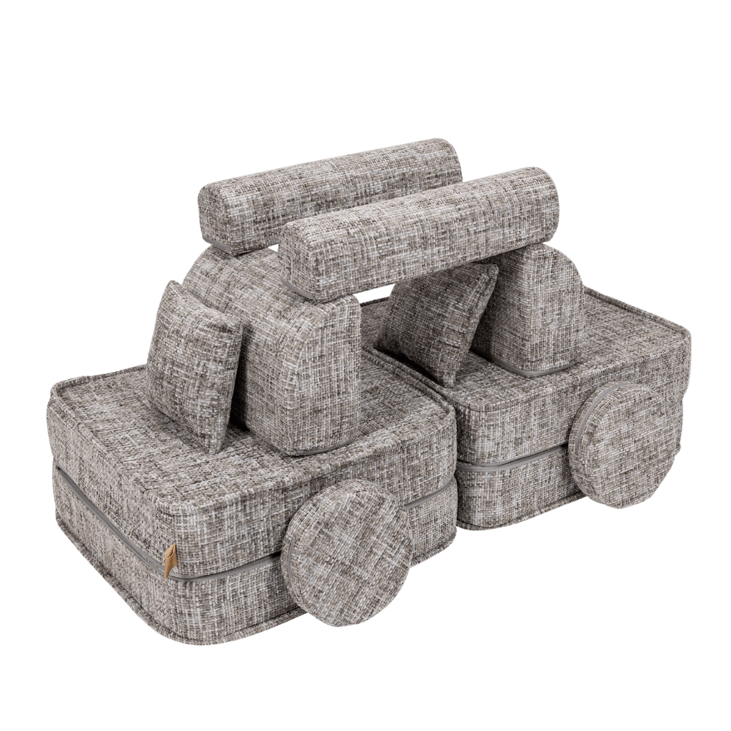 Sofá modular mediano para niños - Tangle Moon Grey en | Decoración Tinitto – Fabricación europea