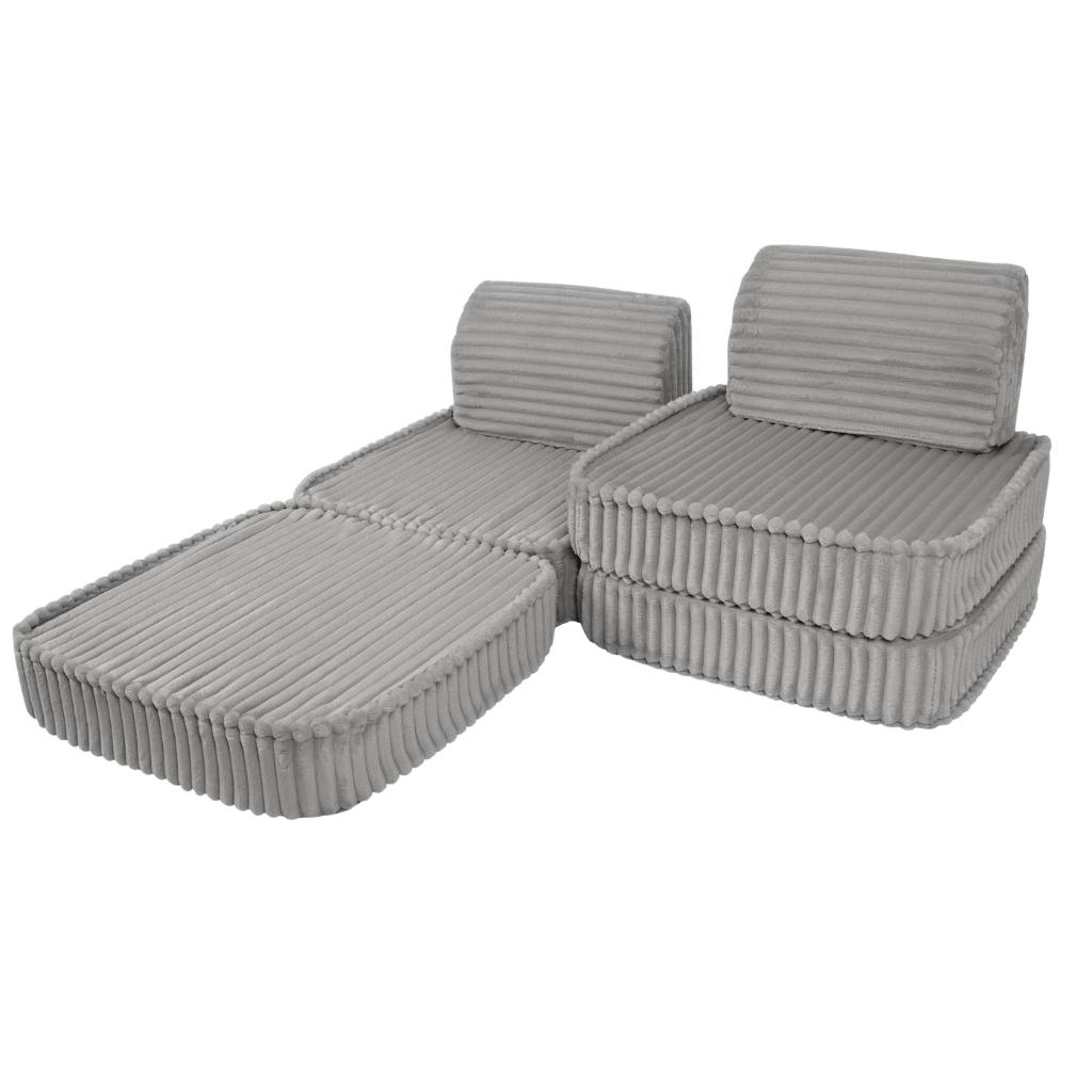 Canapé Modulable Enfant "Basic" 4 Pièces Churros – MeowBaby - Gris lune en | Conforto Tinitto – Fabrication européenne