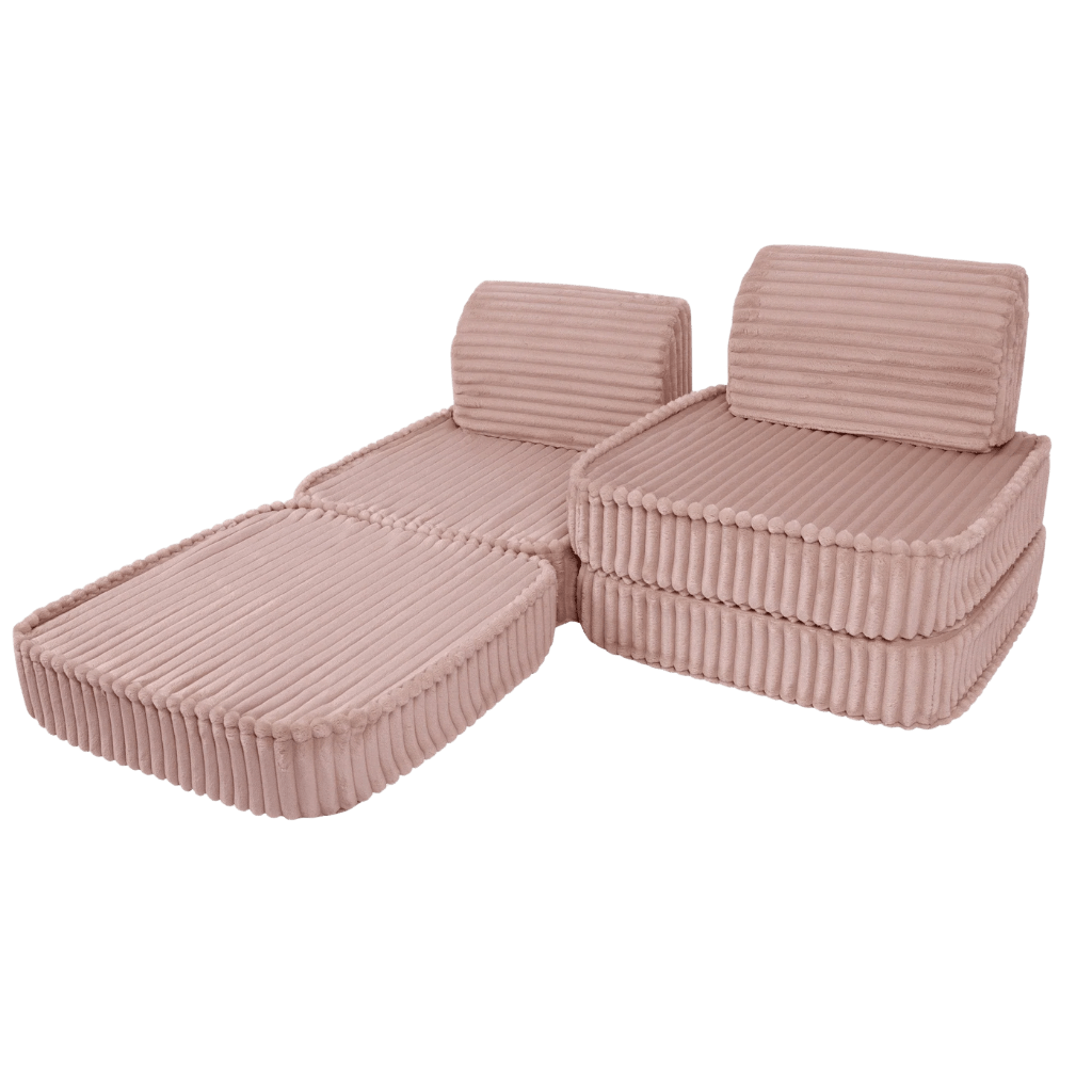 Canapé Modulable Enfant "Basic" 4 Pièces Churros – MeowBaby - Rose en | Conforto Tinitto – Fabrication européenne