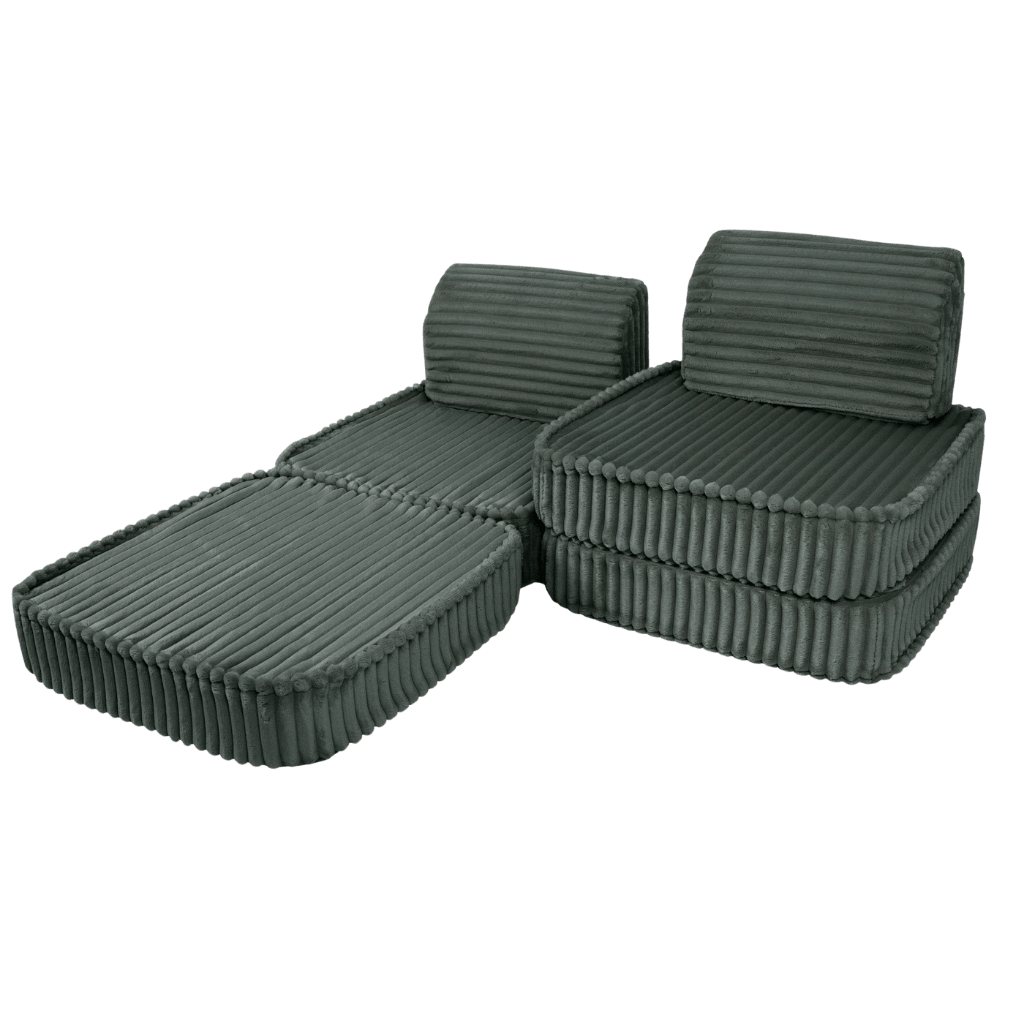 Canapé Modulable Enfant "Basic" 4 Pièces Churros – MeowBaby - Vert forêt en | Conforto Tinitto – Fabrication européenne