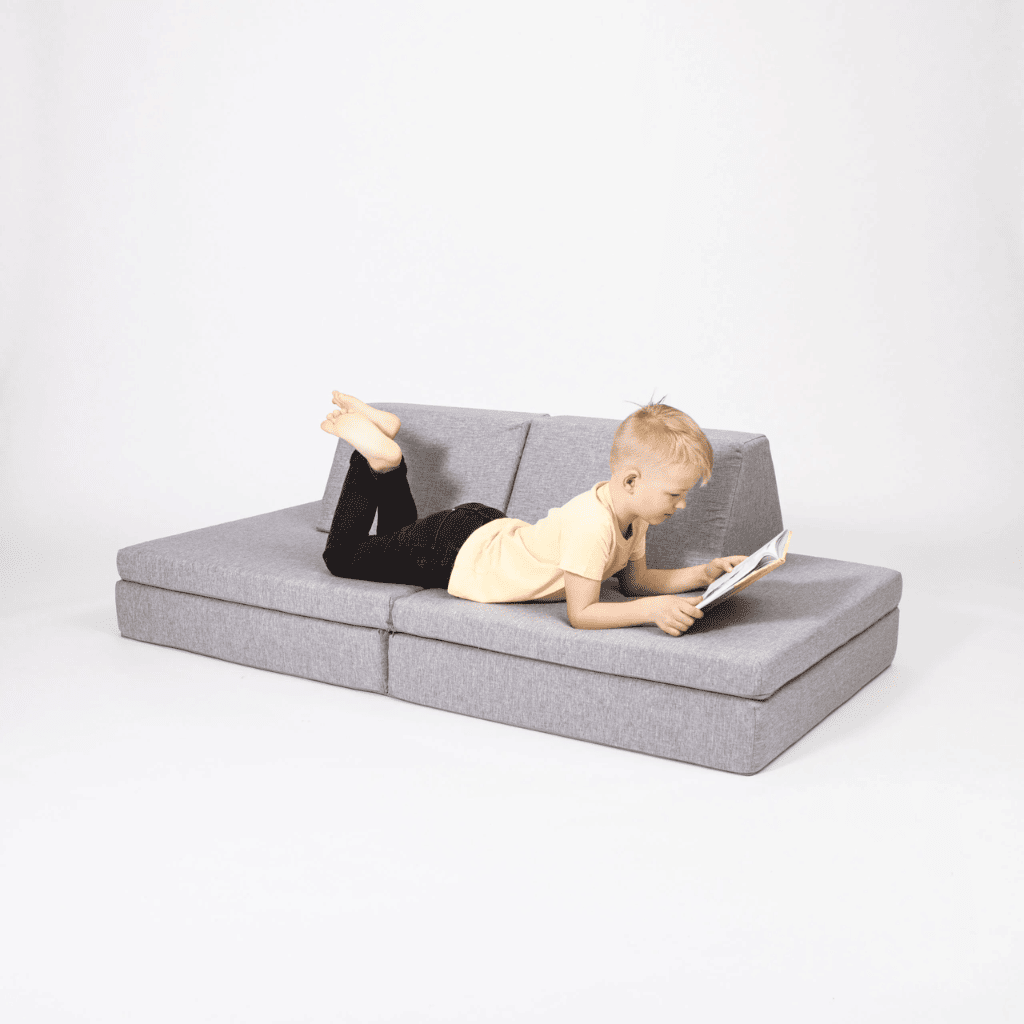 Juego de Sofá Modular Infantil Montessori Escalable en rosa salmón | Decoración Tinitto – Fabricación europea