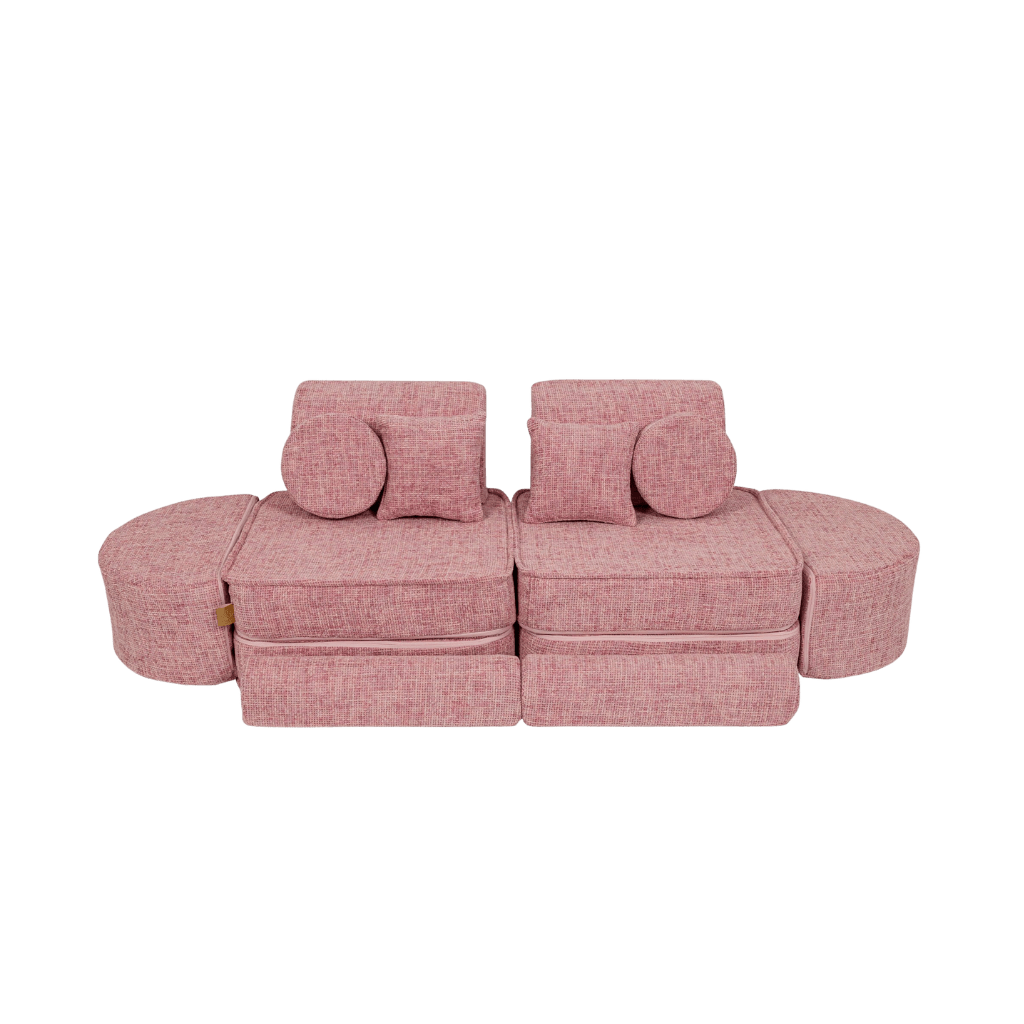 Sofá Modular Infantil Mediano - Tangle Bubblegum Pink | Decoración Tinitto – Fabricación europea