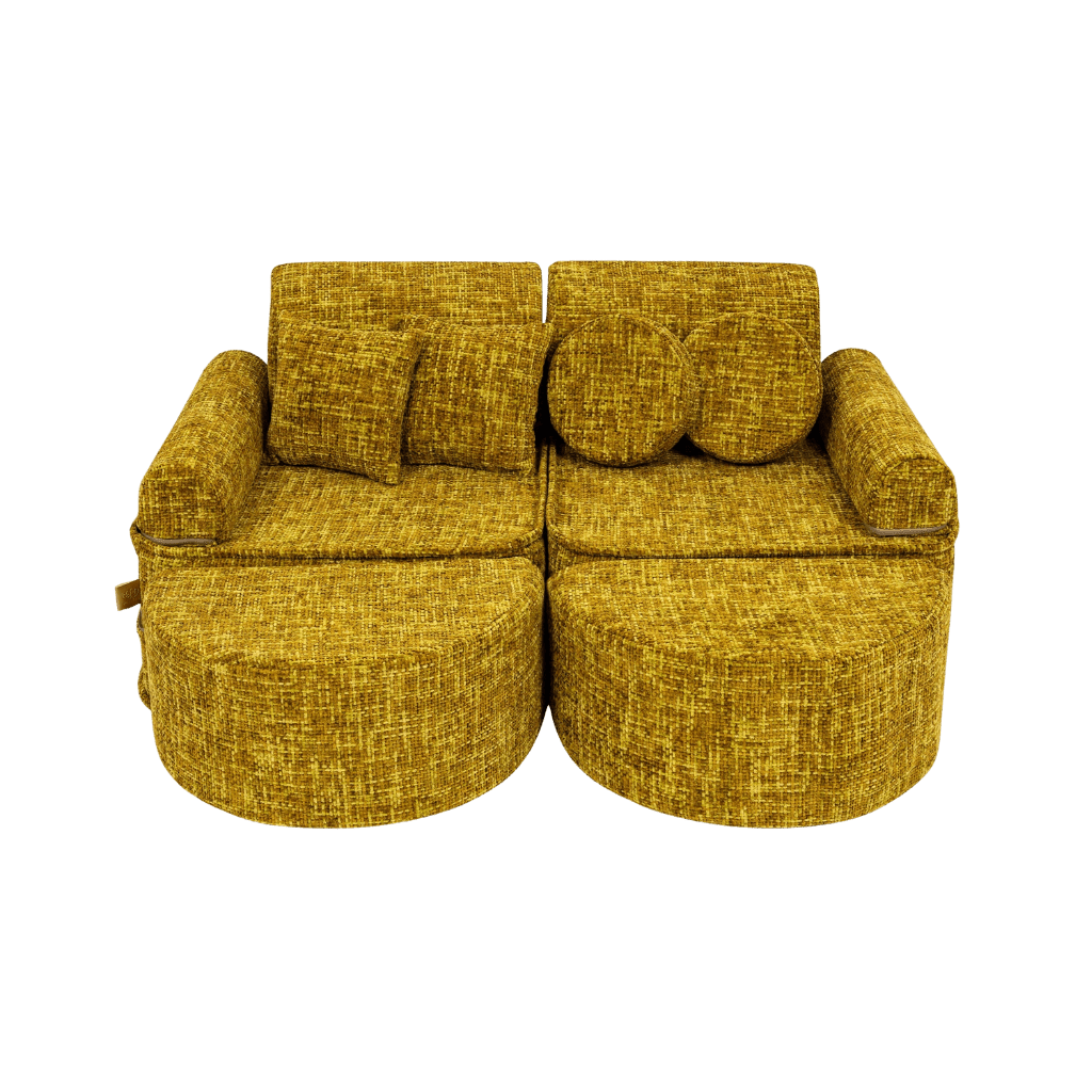 Sofá Modular Médio Infantil - Tangle Honey Mustard em | Decoração Tinitto – Fabricação europeia