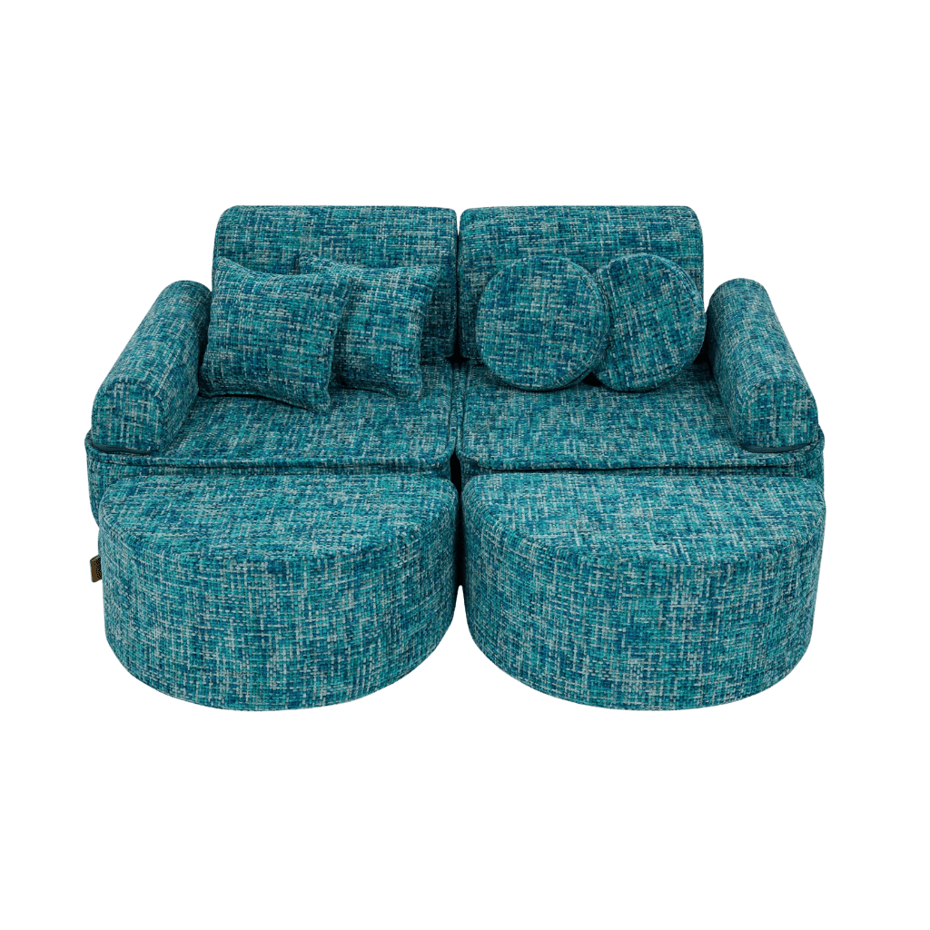 Sofá Modular Infantil Mediano - Tangle Lagoon Blue en | Decoración Tinitto – Fabricación europea