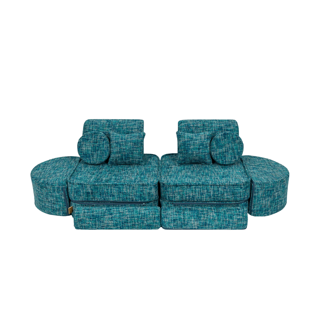 Sofá Modular Infantil Mediano - Tangle Lagoon Blue en | Decoración Tinitto – Fabricación europea