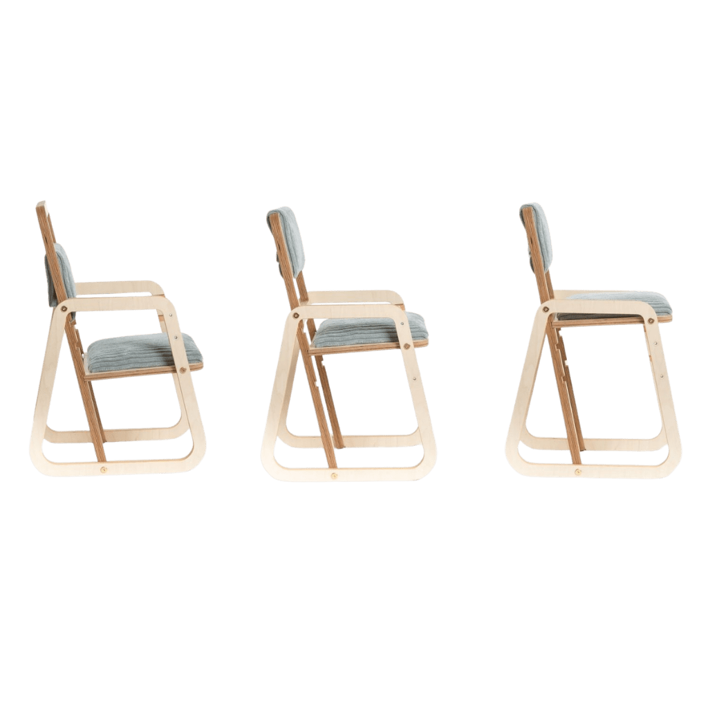 Chaise Évolutive Ergonomique "Julle" – 2 - 10 ans (Luula) - Menthe en | Motricidade Tinitto – Fabrication européenne