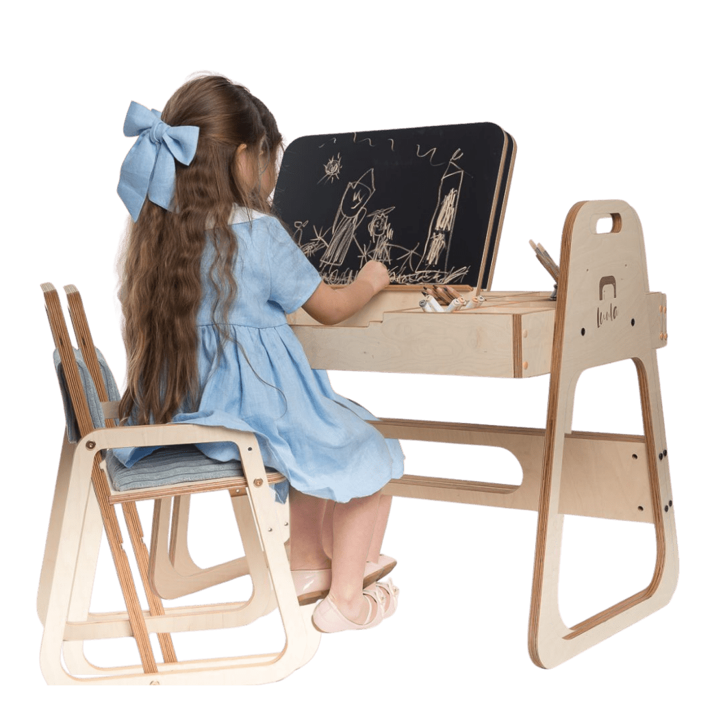 Chaise Évolutive Ergonomique "Julle" – 2 - 10 ans (Luula) - Menthe en | Motricidade Tinitto – Fabrication européenne