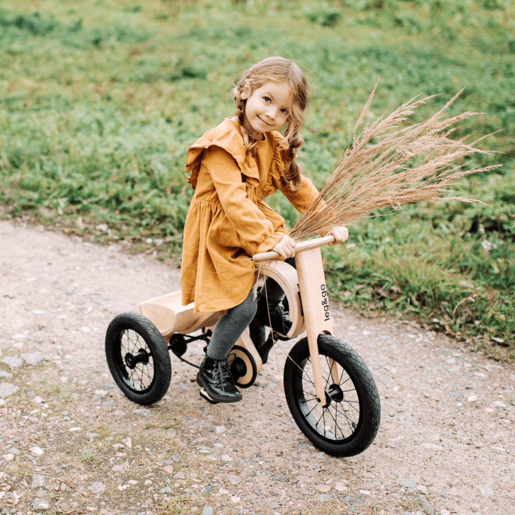 leg&go Bicicleta sin Pedales Escalable de Madera 3 en 1 - Bicicleta Infantil Ligera y Duradera | Motricidade Tinitto – Fabricación europea