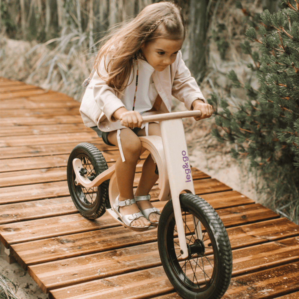 leg&go Bicicleta sin Pedales Escalable de Madera 3 en 1 - Bicicleta Infantil Ligera y Duradera | Motricidade Tinitto – Fabricación europea