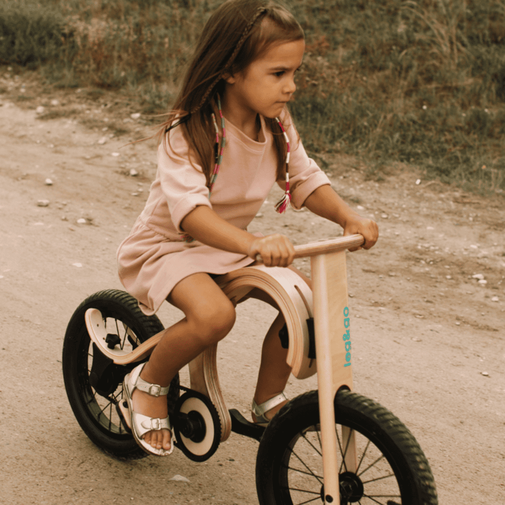 leg&go Bicicleta sin Pedales Escalable de Madera 3 en 1 - Bicicleta Infantil Ligera y Duradera | Motricidade Tinitto – Fabricación europea