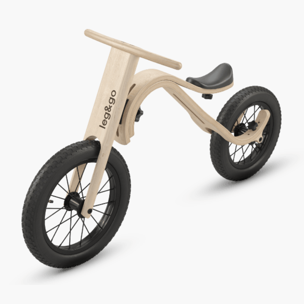 leg&go Bicicleta sin Pedales Escalable de Madera 3 en 1 - Bicicleta Infantil Ligera y Duradera | Motricidade Tinitto – Fabricación europea