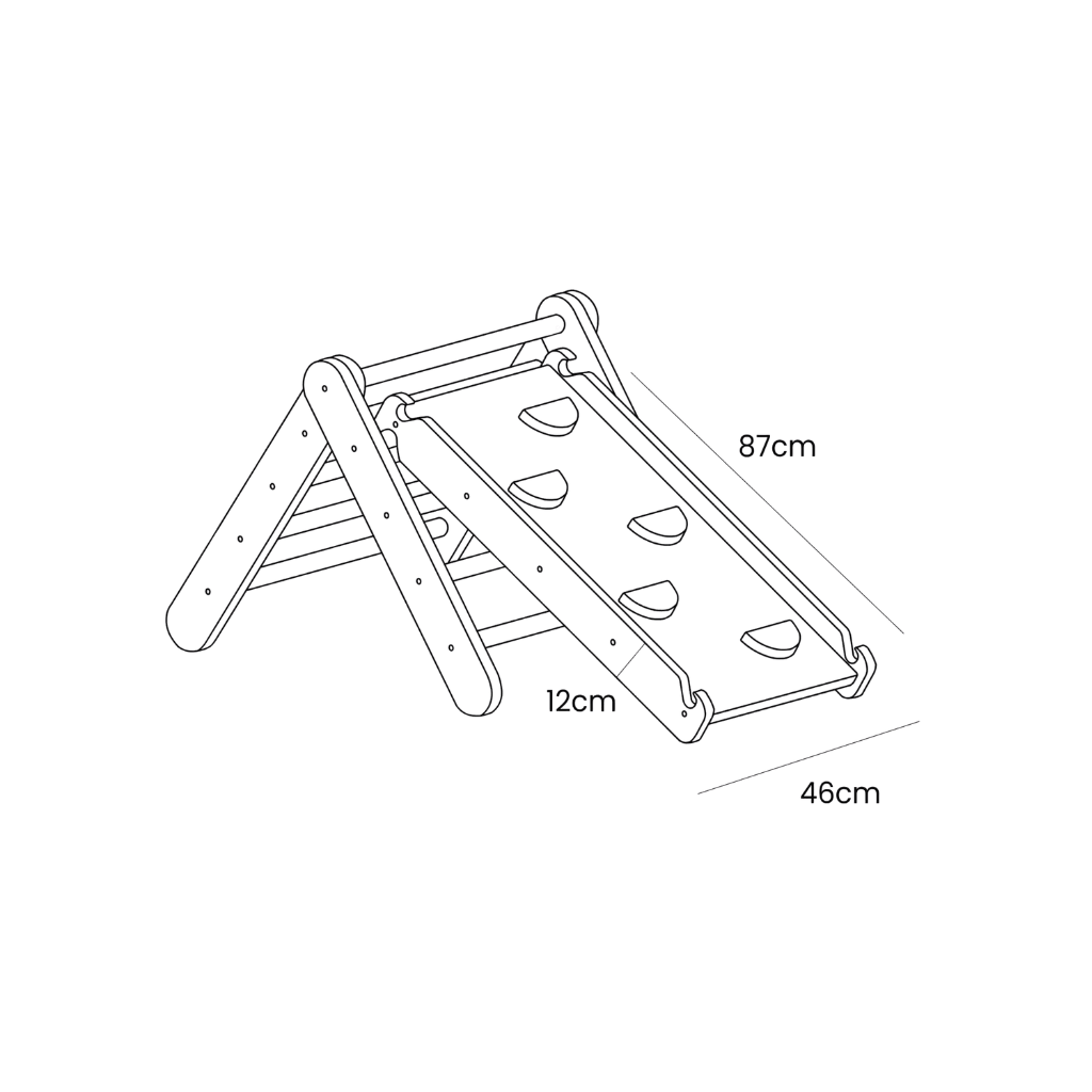 Escada Pikler com Slide - Parede de Escalada - Preto pt | Motricidade Tinitto – Fabricação europeia